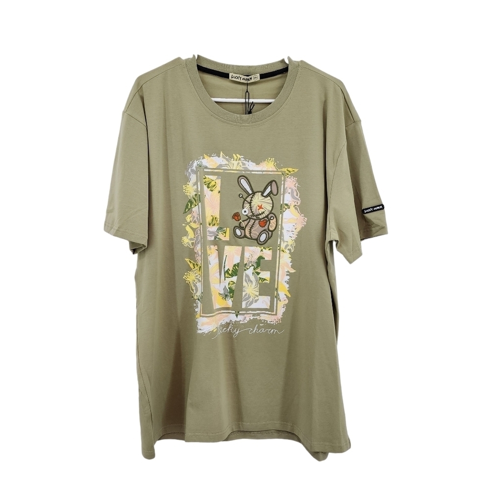 Lucky Charm Men's Short Sleeves Love Graphic T-shirt - 2XL